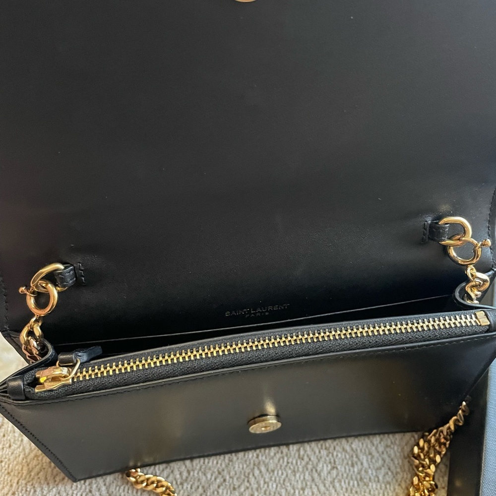 SAINT LAURENT MONOGRAM KATE CHAIN WALLET WITH TASSEL IN SMOOTH CALFSKIN - Picture 6 of 13